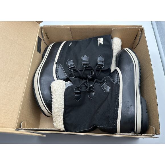 Sorel Yoot PAC Nylon Black Boots NY1962-010 Youth Size 7 Waterproof With Box - Picture 7 of 8